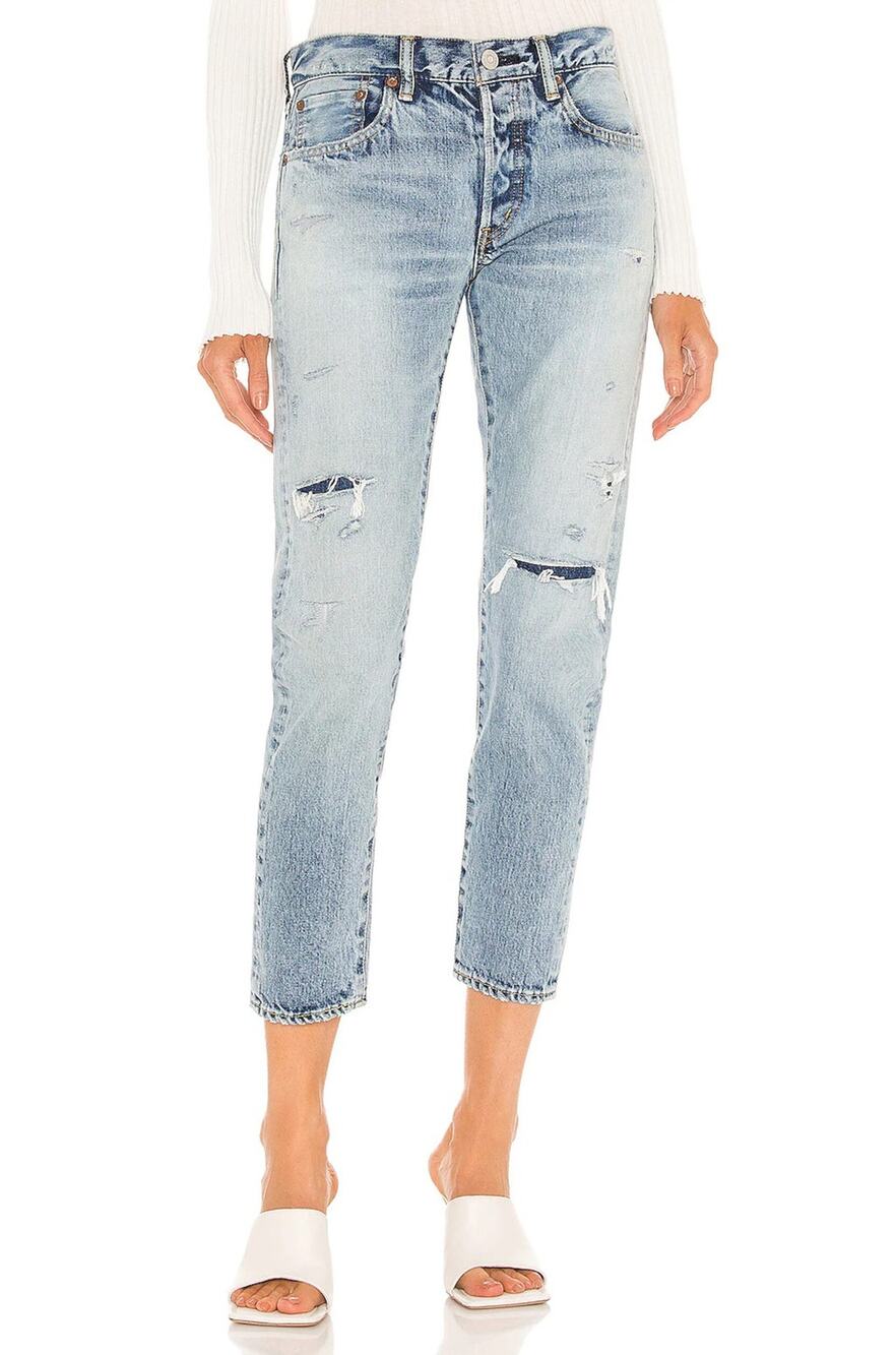 Moussy Vintage Chess Park NWT Straight Ankle Jeans Blue Denim Size 27 Japan